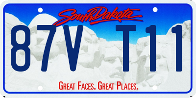 SD license plate 87VT11