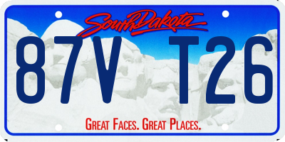 SD license plate 87VT26