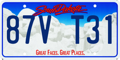 SD license plate 87VT31