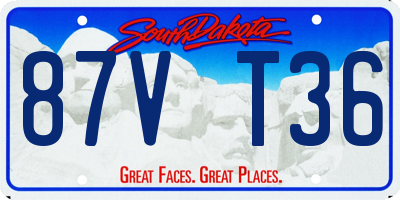 SD license plate 87VT36