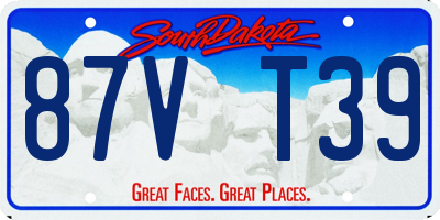 SD license plate 87VT39