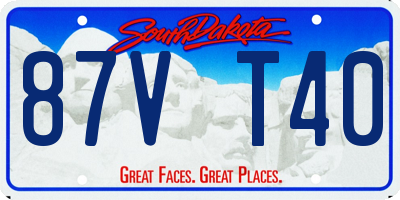 SD license plate 87VT40