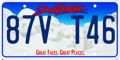 SD license plate 87VT46