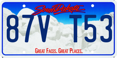 SD license plate 87VT53