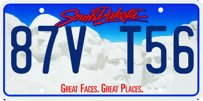 SD license plate 87VT56