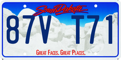 SD license plate 87VT71