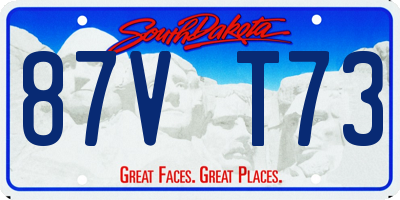 SD license plate 87VT73