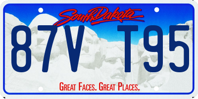 SD license plate 87VT95