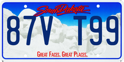 SD license plate 87VT99