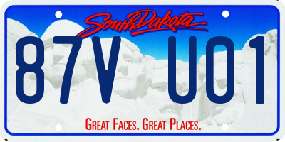 SD license plate 87VU01