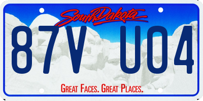 SD license plate 87VU04