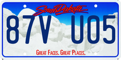 SD license plate 87VU05