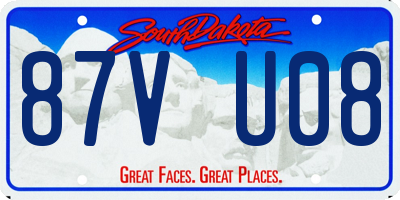 SD license plate 87VU08