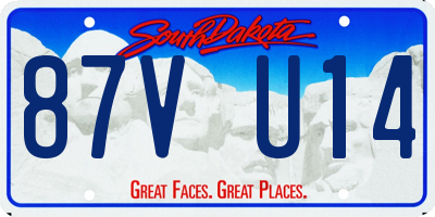 SD license plate 87VU14