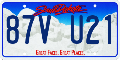 SD license plate 87VU21