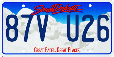 SD license plate 87VU26