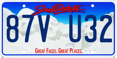 SD license plate 87VU32