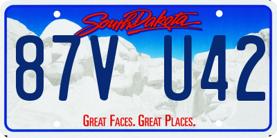 SD license plate 87VU42