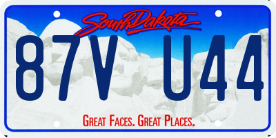 SD license plate 87VU44