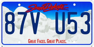SD license plate 87VU53