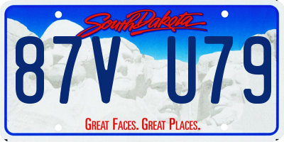 SD license plate 87VU79
