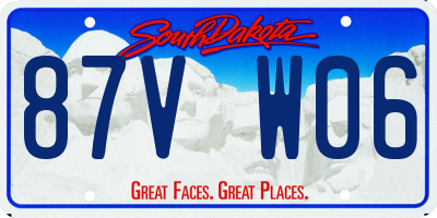 SD license plate 87VW06
