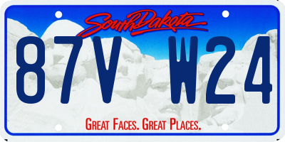 SD license plate 87VW24
