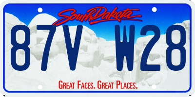 SD license plate 87VW28