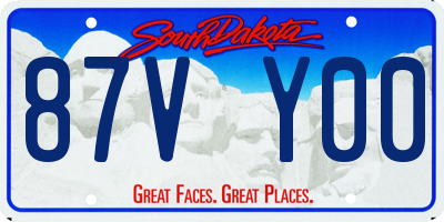 SD license plate 87VY00