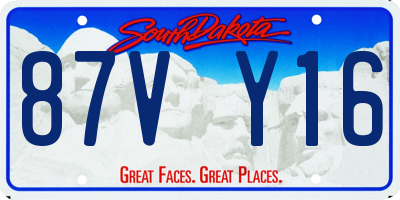 SD license plate 87VY16