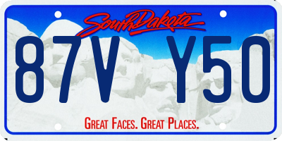 SD license plate 87VY50