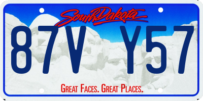 SD license plate 87VY57