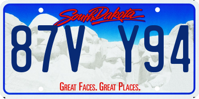 SD license plate 87VY94