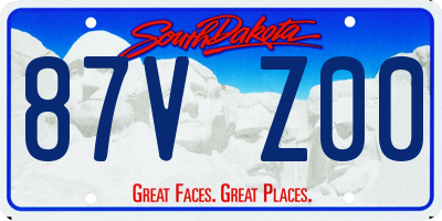 SD license plate 87VZ00