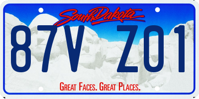 SD license plate 87VZ01