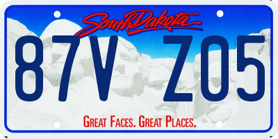 SD license plate 87VZ05