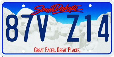 SD license plate 87VZ14