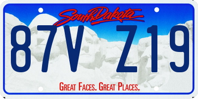 SD license plate 87VZ19