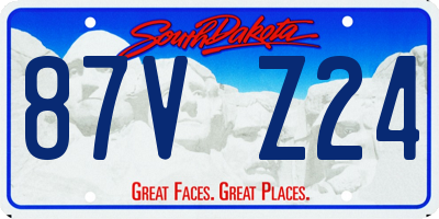 SD license plate 87VZ24