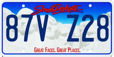 SD license plate 87VZ28