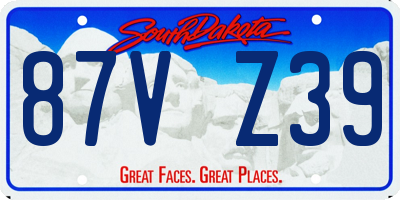 SD license plate 87VZ39