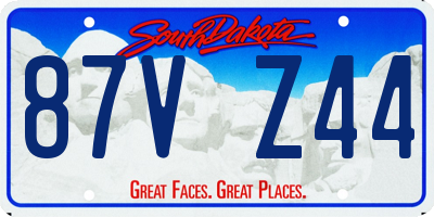 SD license plate 87VZ44