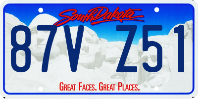 SD license plate 87VZ51