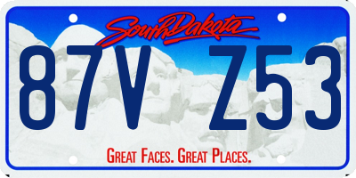 SD license plate 87VZ53