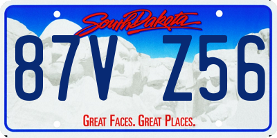 SD license plate 87VZ56