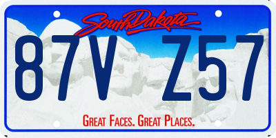SD license plate 87VZ57