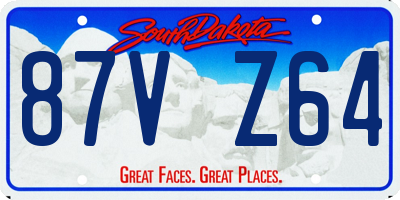 SD license plate 87VZ64