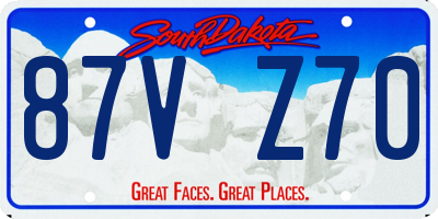 SD license plate 87VZ70