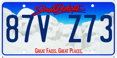 SD license plate 87VZ73