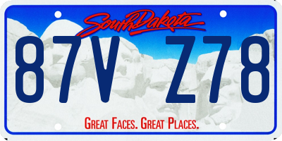 SD license plate 87VZ78